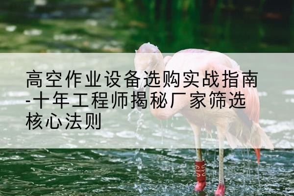 文山剪叉式升降机厂家-高空作业设备选购实战指南-十年工程师揭秘厂家筛选核心法则