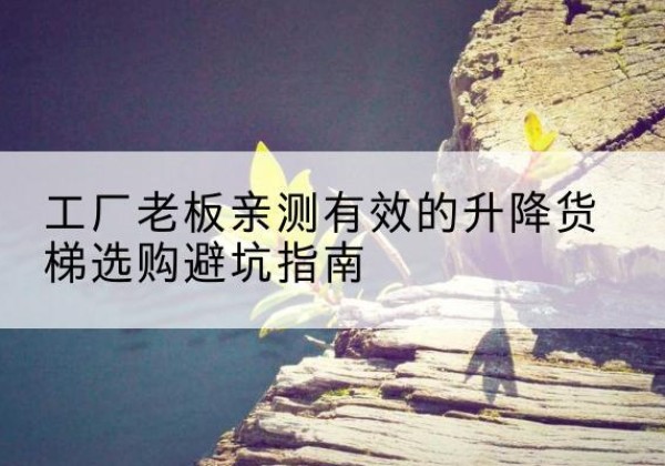 文山升降货梯怎么选-工厂老板亲测有效的升降货梯选购避坑指南